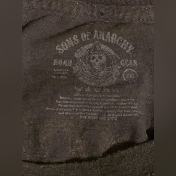 Sons of Anarchy SAMCRO Black 2XL T Shirt - Picture 3 of 5